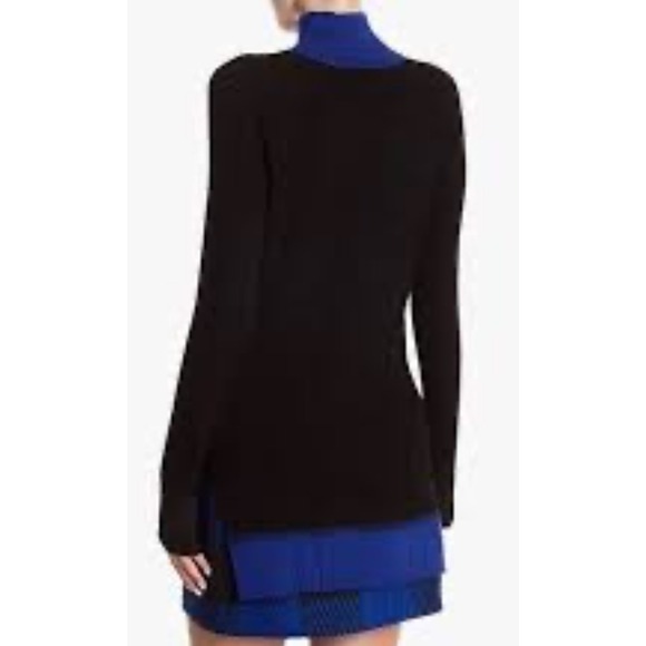 rag & bone Sweaters - Rag Bone Black Blue‎ Mock Neck Long Sleeve Sweater M